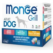 Monge | Grill Multipaket Govedina, Polenovka, Piščanec 12x100g
