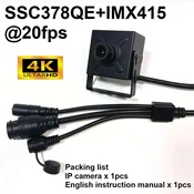 KJB 12MP POE IP Camera with Starlight Sensor and Streaming Mini IP kamera 8 MP, DC 12 V, objektiv 3,6 mm
