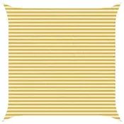Jedrilica za suncevu sjenu Žuta i bijela 4,5 x 4,5 m HDPE