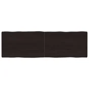 Vidaxl Mizna plošča te. rjava 160x50x(2-6)cm obdelana trdna hrastovina