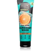 Organic Shop Sport Orange & Mint gel za prhanje za telo in lase z osvežujočim učinkom 200 ml