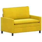 Vidaxl Kavč Rumena 126 x 81 x 87,5 cm Žamet