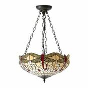 Endon 70759 - Luster na lancu Tiffany DRAGONFLY 3xE27/60W/230V O 41 cm