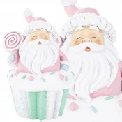 Božičkova figurica, božična dekoracija, mafin, 14 cm, pastelni piškotek