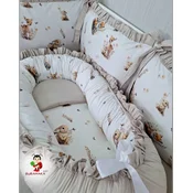 Bubamara037 Gnezdo za bebe sa karnerom Bambi, Krem-Belo