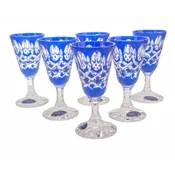 Marika Cobalt kristalni kozarci za vodko 25 ml Krata Oliwka