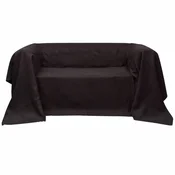 Vidaxl 130893 Micro-suede Couch Slipcover Brown 210 x 280 cm