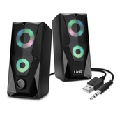 LINQ Žicni RGB racunalniški igralni zvocnik, 2.0 zvocnik, LinQ A5005 - crn, (20630905)