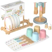 Kinder Home deciji drveni trpezarijski set, 33 dela