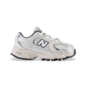 New Balance unisex za otroke. IZ530V1 Čevlji 530 Bungee bela (25), Ravna stran, Čipke, Priložnostno, otroška moda