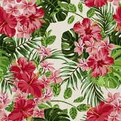 ZUNANJI DEKORATIVNE TKANINE OXFORD - Motiv hibiskusa I DX079