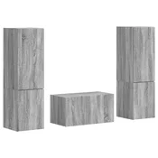 Set TV komoda 5 pcs Siva Sonoma Konstruirano drvo