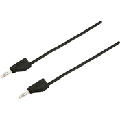 VOLTCRAFT Merilni kabel [vtikač 4 mm-vtikač 4 mm] 0.75 m črne barve VOLTCRAFT MSB-300 zložljiv drug v drugega, prilagodljiv, izolirani