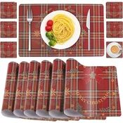 shumee KROŽNIK PODLOGA SKODEC RDEČA BOŽIČNI SET 6+6