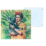 Carmani, stekleni podstavek 11,5x11,5 cm, navdihnjen s slikami Fride Kahlo