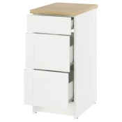 KNOXHULT Podni ormaric s fiokama, bela okvir, 40 cm