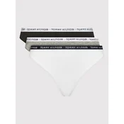 Tommy Hilfiger Underwear Tanga gacice, siva melange / crna / bijela