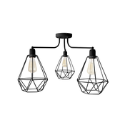 Luster KARO 3xE27/60W/230V crna