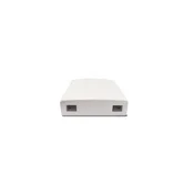 FTTH surface mount box, space for 2x SC simplex connectors, dimensions 86x86x19 mm, white