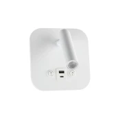 LED stenska točkovna svetilka z USB priključkom LED/8W/230V 3000K bela
