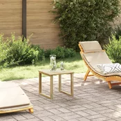 vidaXL Miza za ležalnike 40x40x36 cm Impregnirano borovo