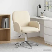 vidaXL vidaXL vrtljiva pisarniška stol 54 x 58 x 90 cm Krem Blago, (5000302326)
