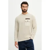 Aeronautica Militare Pulover 252MA1573UL00539 Bež Regular Fit