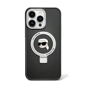 Karl Lagerfeld Stojalo za prstan Karl Lagerfeld Karl Head MagSafe - ovitek za iPhone 15 Plus (črn)