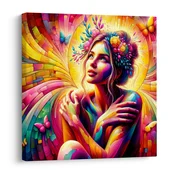 Slika mavrična barvna harmonija - 30x30