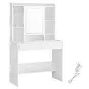 Songmics Toaletna mizica 90x40x1447 cm bela