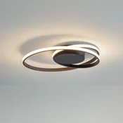 Lindby LED stropna svetilka Youna, črna, aluminij, 39 cm, z možnostjo zatemnitve - Dnevna soba/jedilnica - Sodobni - Kovina