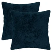 Vidaxl Prevleka za blazino 2 kos HEERLEN Temno modra 50 x 50 cm