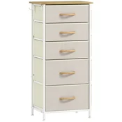 Homestar Predalnik z 5 tkaninskimi predali 45x30x945 cm bež