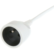 PremiumCord white 5 m extension cord 230V, 1 drawer