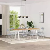 vidaXL Zložljiva stolica 8 pcs Siva 48 x 43,5 x 81 cm Umjetno usnje
