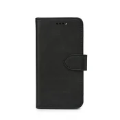 eSTUFF iPhone SE 2022/2020 WALES PU ovitek z denarnico , črna