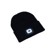 VivoVita Beanie Light – kapa z lučko (USB), črna