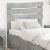 Vidaxl Vzglavje z vzglavjem Betonsko siva 75 cm Konstruiran les