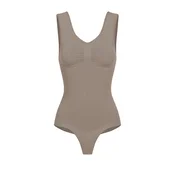 cfab Oblikovanje postave Tank Bodysuit Sculpting Shapewear mit String temno siva