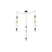 Dečiji luster na kablu TRIO 3xE27/20W/230V siva/žuta/bela
