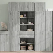 vidaXL omara za shranjevanje siva sonoma 70x42,5x225 cm inž. les