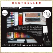 Veliki umetniški set Daler-Rowney s slikarski stojalom | 115-delni ()