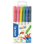 Set nalivpera s punjivim vrhom, 0,39–0,7 mm, brišivi, PILOT Frixion Colors, 6 različitih boja SW-FC-S6