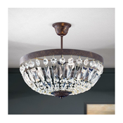 Orion DL 7-487/3 - kristalni luster na šipci ARILA 3xE14/40W/230V precnik 40 cm smeda/patina