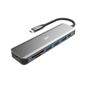 Silicon Power USB-C 7-in-1 Hub, SD Card-reader Cable 0.15m ( SPU3C07DOCSU200G )