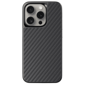 EPICO Hybrid Carbon ovitek za iPhone 15, s podporo MagSafe, črn (81110191300001)