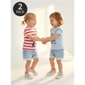Sinsay - Pamucne majice 2 pack Minnie Mouse - krem