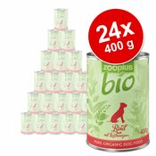 Varčno pakiranje zooplus Bio 24x400 g - Puran s prosom