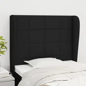 Vidaxl vidaXL Vzglavnik s krilci črne barve 83x23x118/128 cm blago