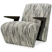 Casa Padrino Luxury Armchair White/Black 70 x 92 x H. 73 cm